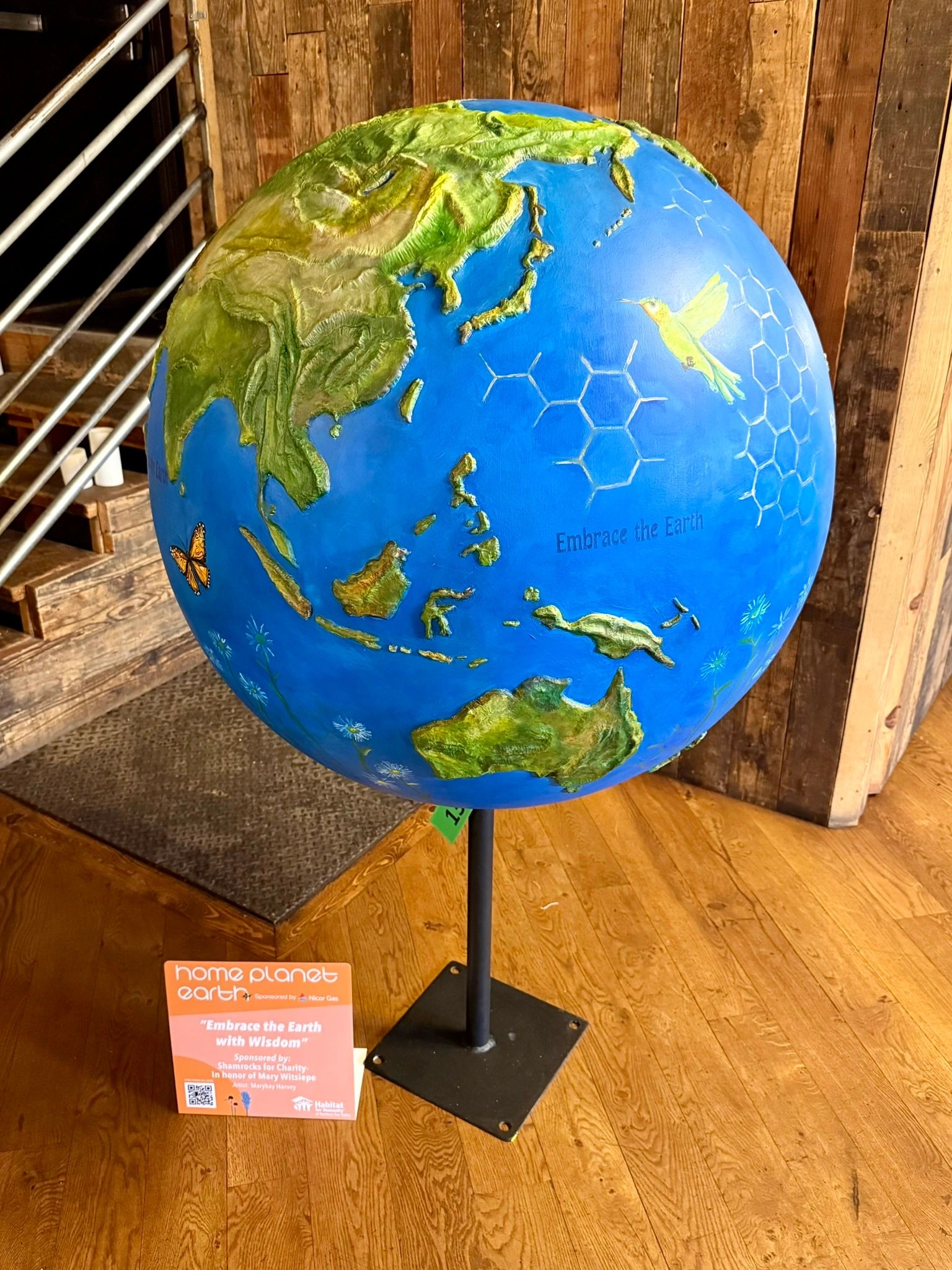 Embrace the Earth — decorative globe sculpture